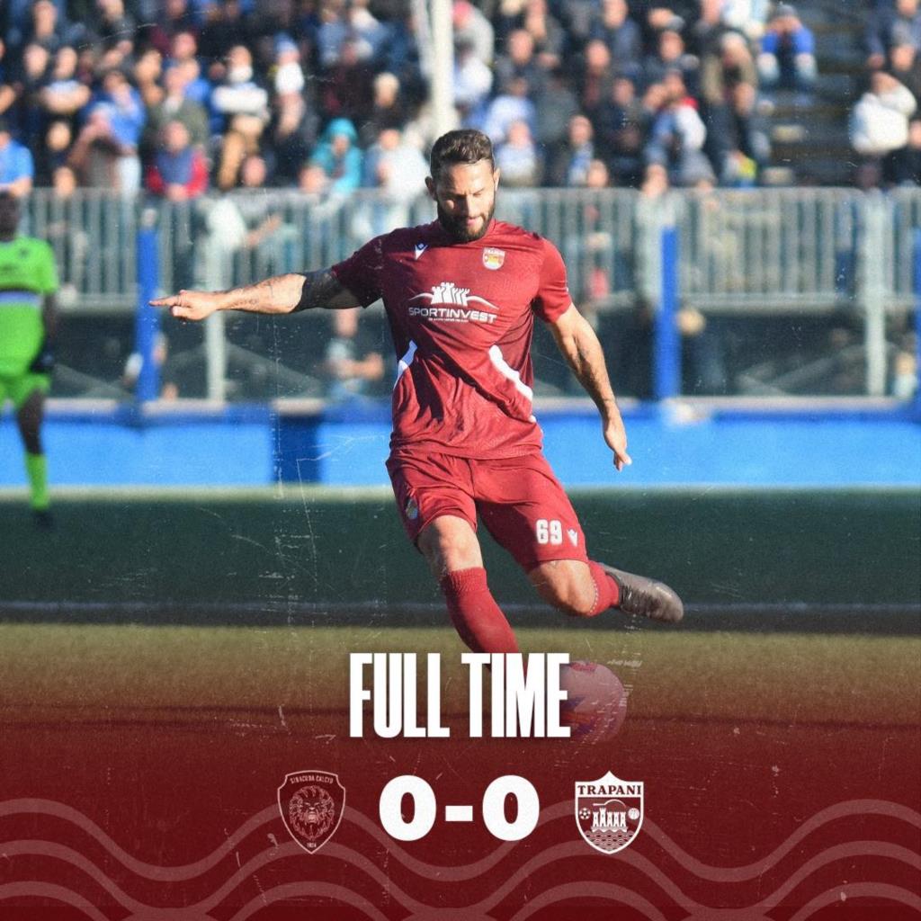 Finisce 0-0 la super sfida tra Siracusa e Trapani