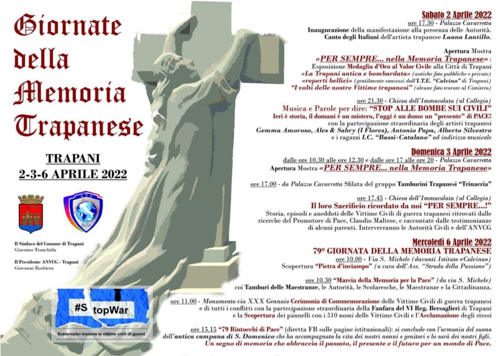 Trapani ricorda le vittime civili della guerra