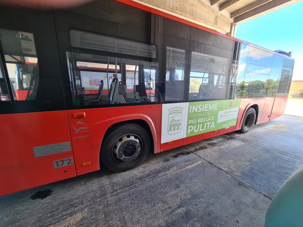 Trapani, sui bus Atm la campagna di sensibilizzazione per il rispetto dell'ambiente