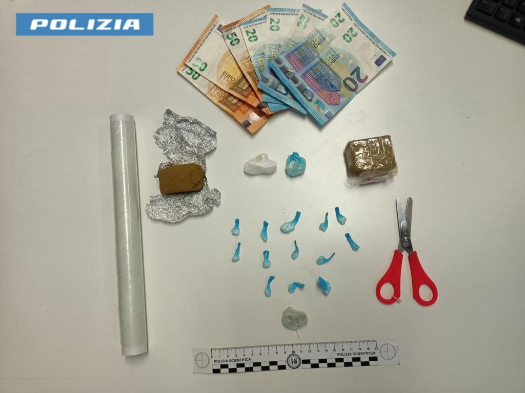 Alcamo: la Polizia arresta pregiudicato con hashish e cocaina pronte per lo spaccio