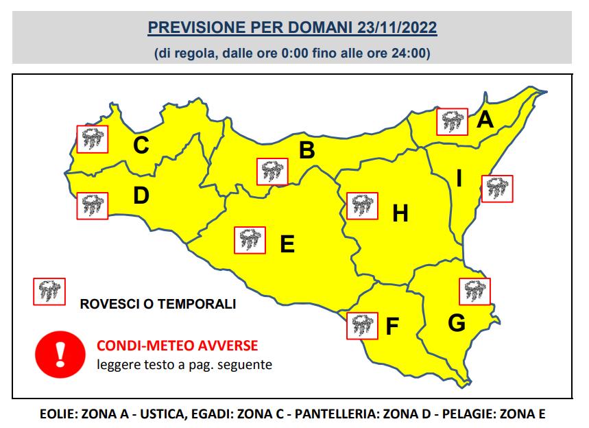 Maltempo, allerta meteo gialla anche per domani