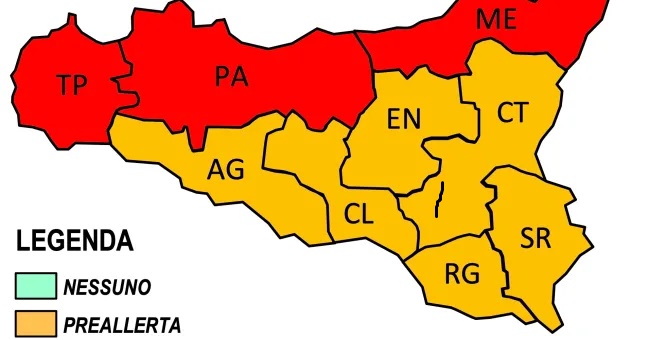 A Trapani allerta rossa oggi per gli incendi