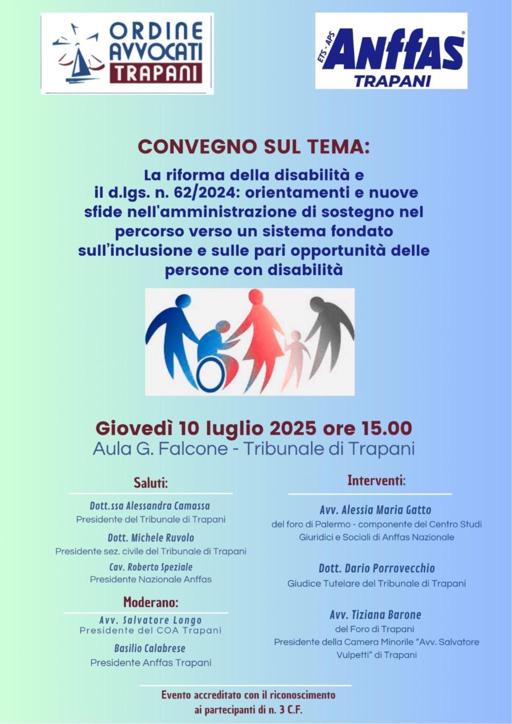 A Trapani un convegno su diritti e inclusione delle persone con disabilità