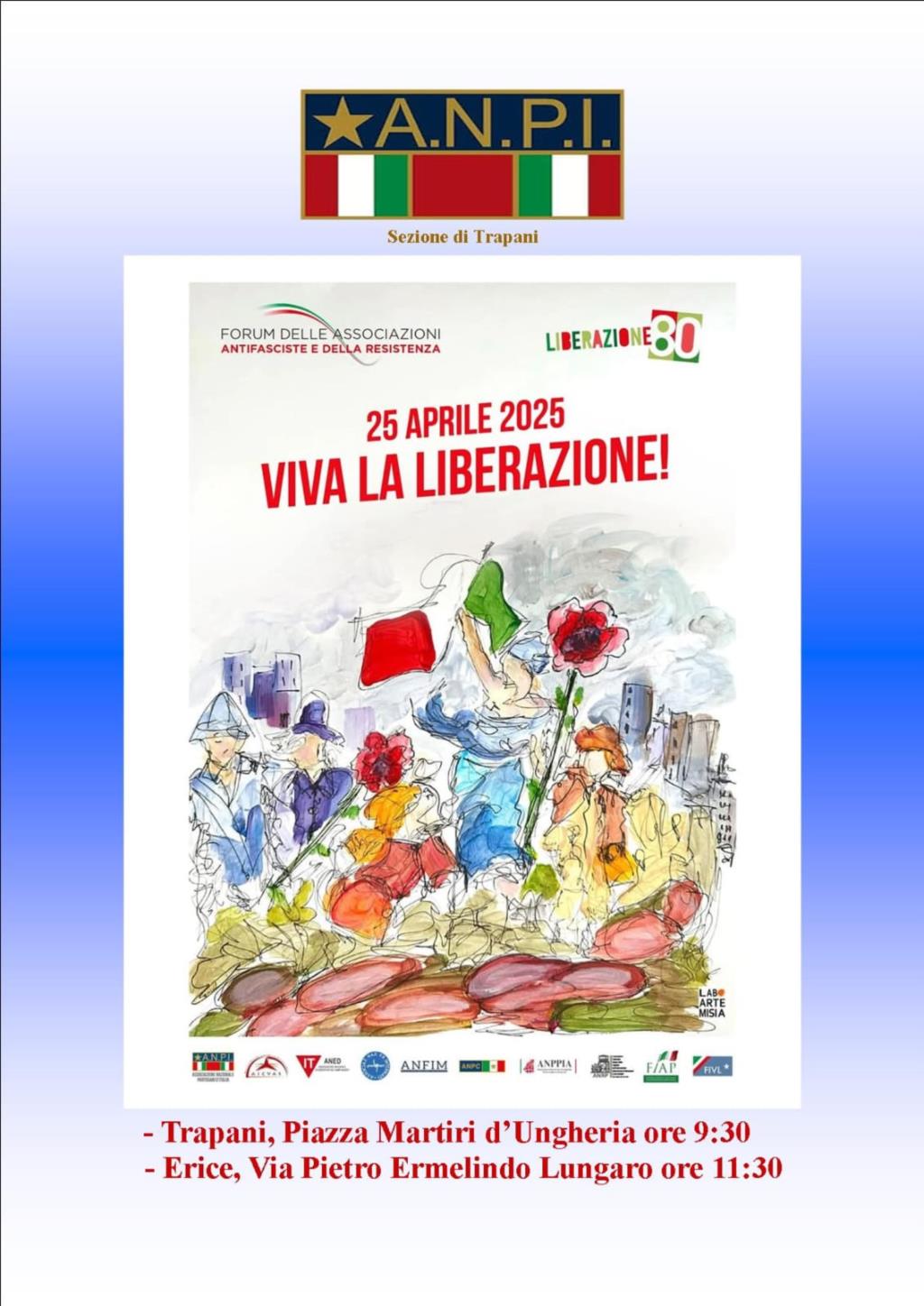 25 Aprile, l’ANPI di Trapani celebra 80 anni di libertà. Le iniziative in provincia
