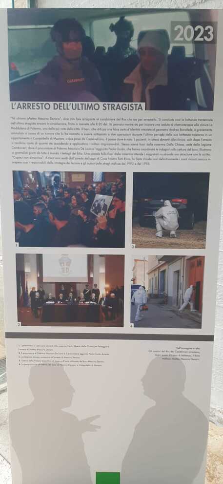 Castelvetrano, mostra Ansa delle foto dell'arresto di Messina Denaro