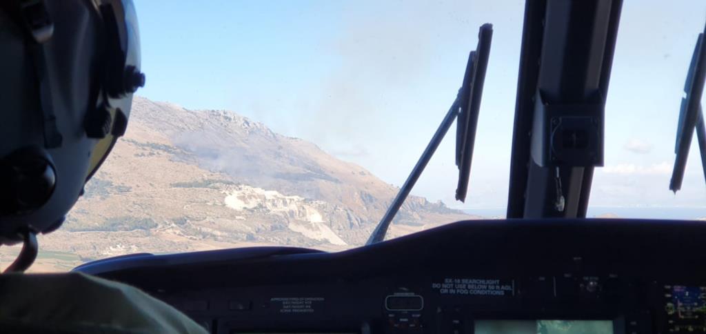 Ancora incendi in provincia di Trapani, ennesimo intervento dell'82° centro C.S.A.R.