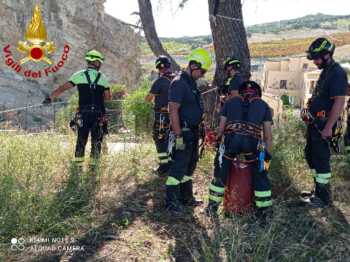 Addestramento alle terme di Segesta per i Vigili del Fuoco di Trapani