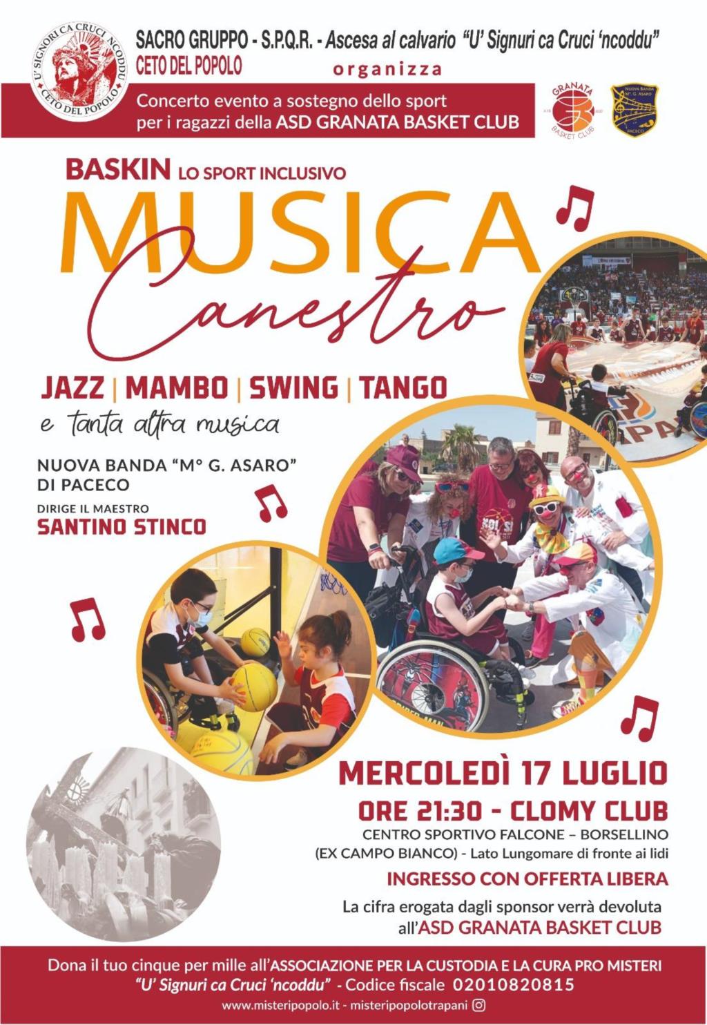 Trapani, stasera il concerto di beneficenza a sostegno del basket inclusivo