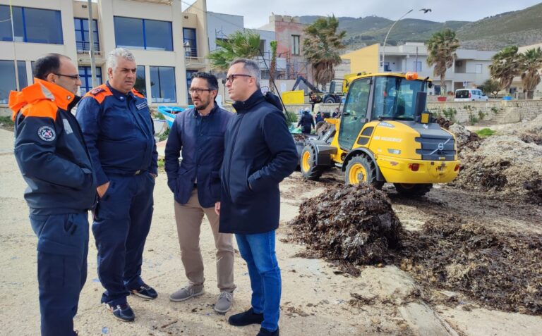 Valderice, al via i lavori per rimuovere la posidonia dal porticciolo di Bonagia