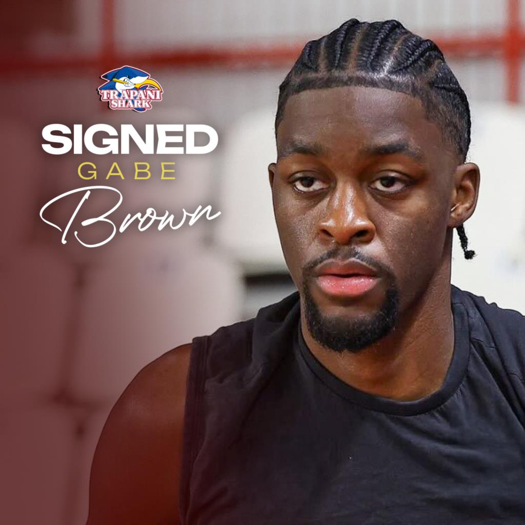 Trapani Shark firma Gabe Brown