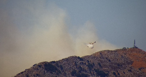 Ancora fiamme sul Monte Sparagio
