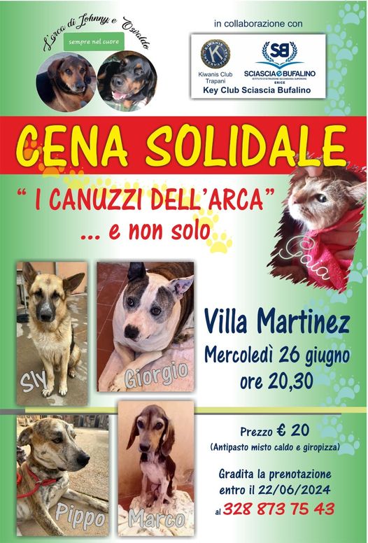 Cena solidale per gli amici a 4 zampe