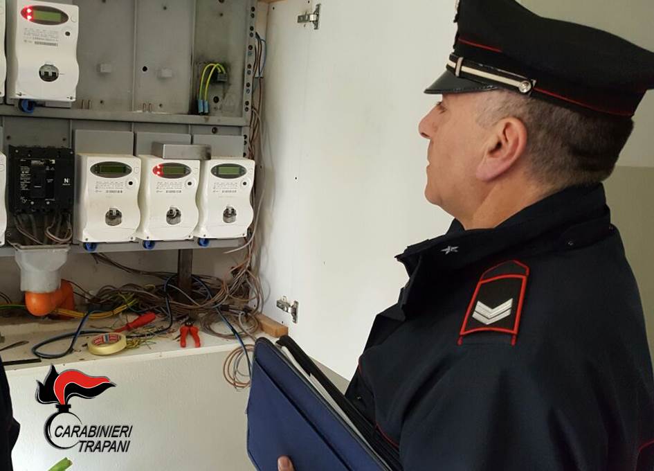 Calatafimi, furto di energia elettrica: cinque denunciati