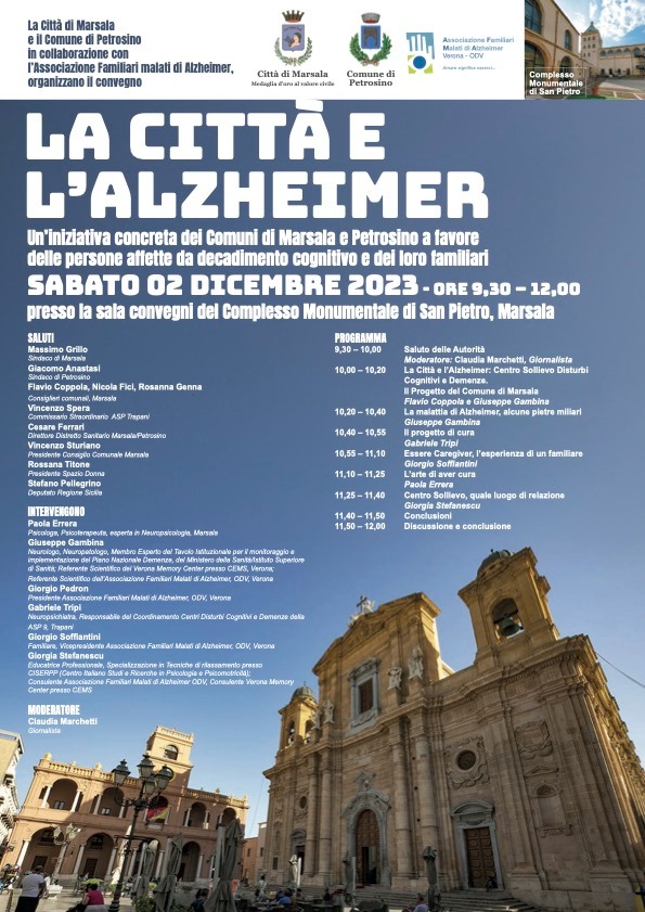 Domani a Marsala 'La città e l'Alzheimer'