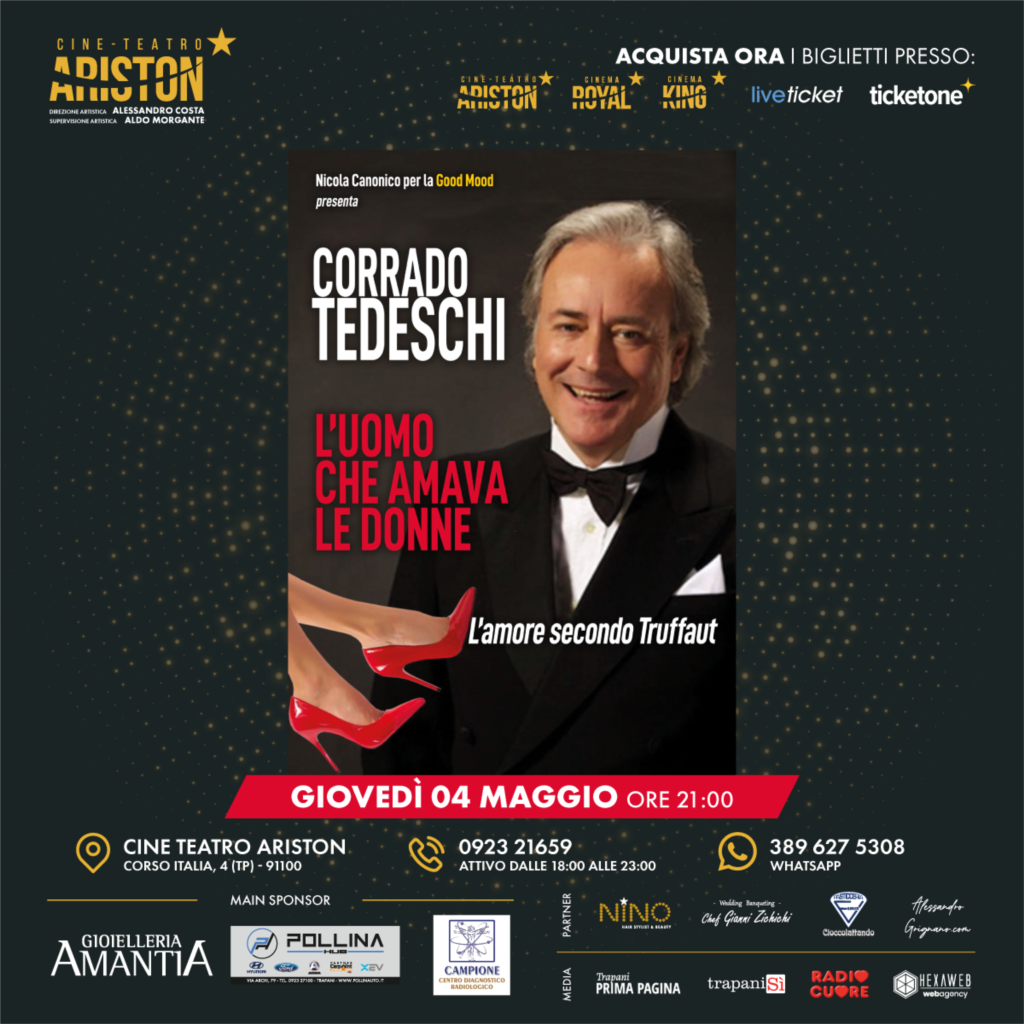 Trapani, all'Ariston in scena 'L'uomo che amava le donne'