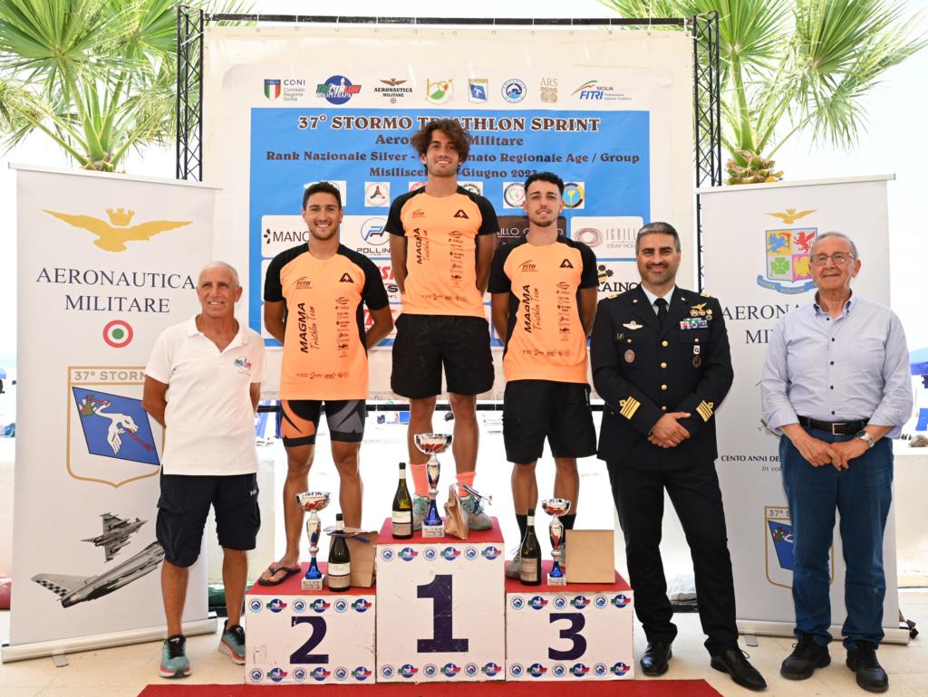 I vincitori della gara di triathlon organizzata a Trapani dal 37° Stormo