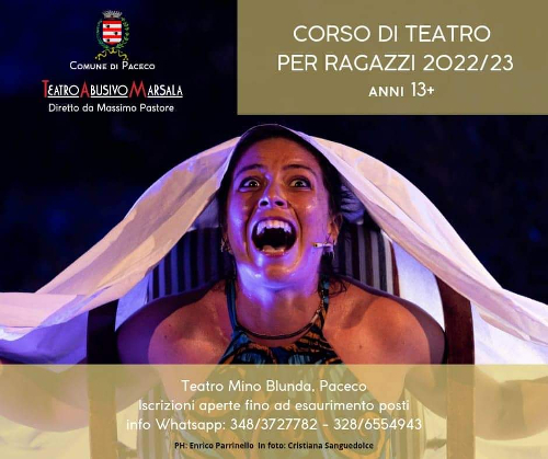 Corso di recitazione per ragazzi al teatro Mino Blunda di Paceco