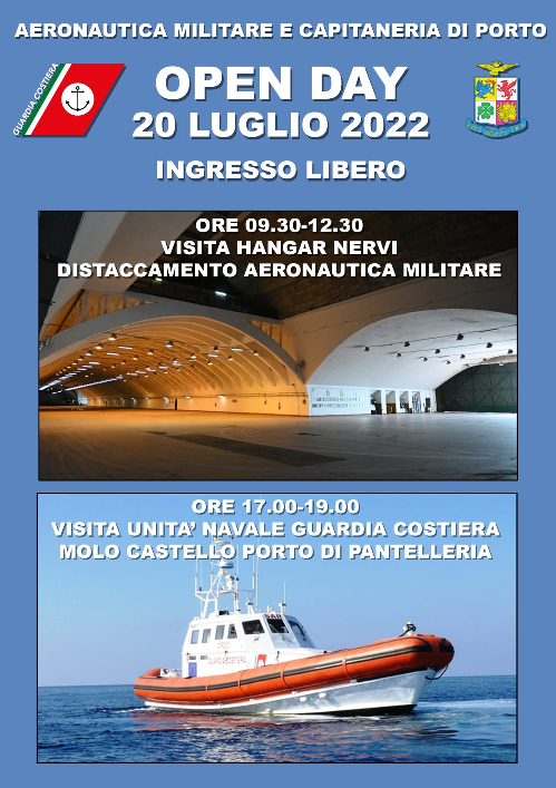 Pantelleria: torna l'open day di Aeronautica Militare e Capitaneria di Porto