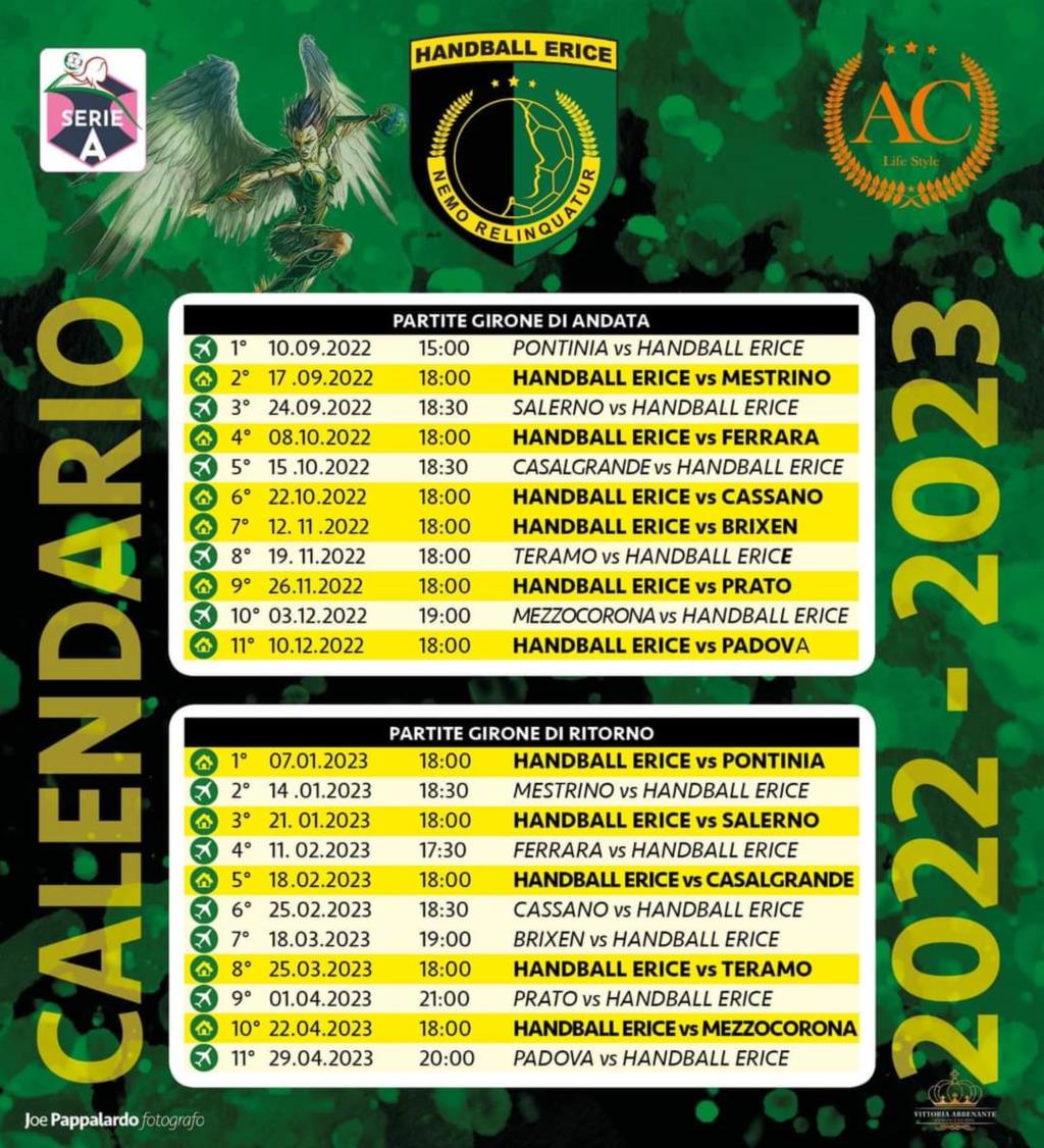 Handball Erice: pubblicato il calendario della serie A1