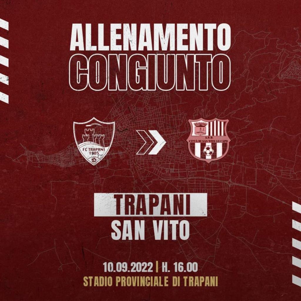 Trapani Calcio: sabato pomeriggio allenamento congiunto con il San Vito