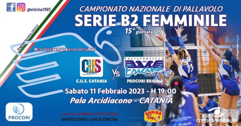Volley Serie B2 femminile: la Procori oggi pomeriggio in trasferta a Catania