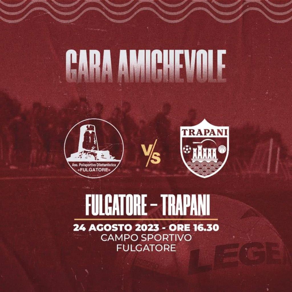 Trapani Calcio: domani pomeriggio amichevole con il Fulgatore