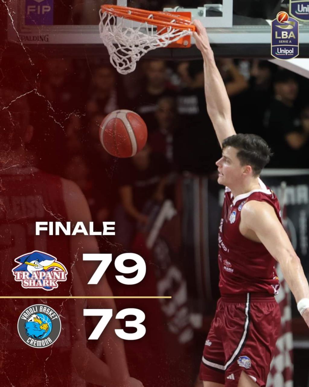 Trapani Shark da impazzire: batte Cremona e vola in classifica