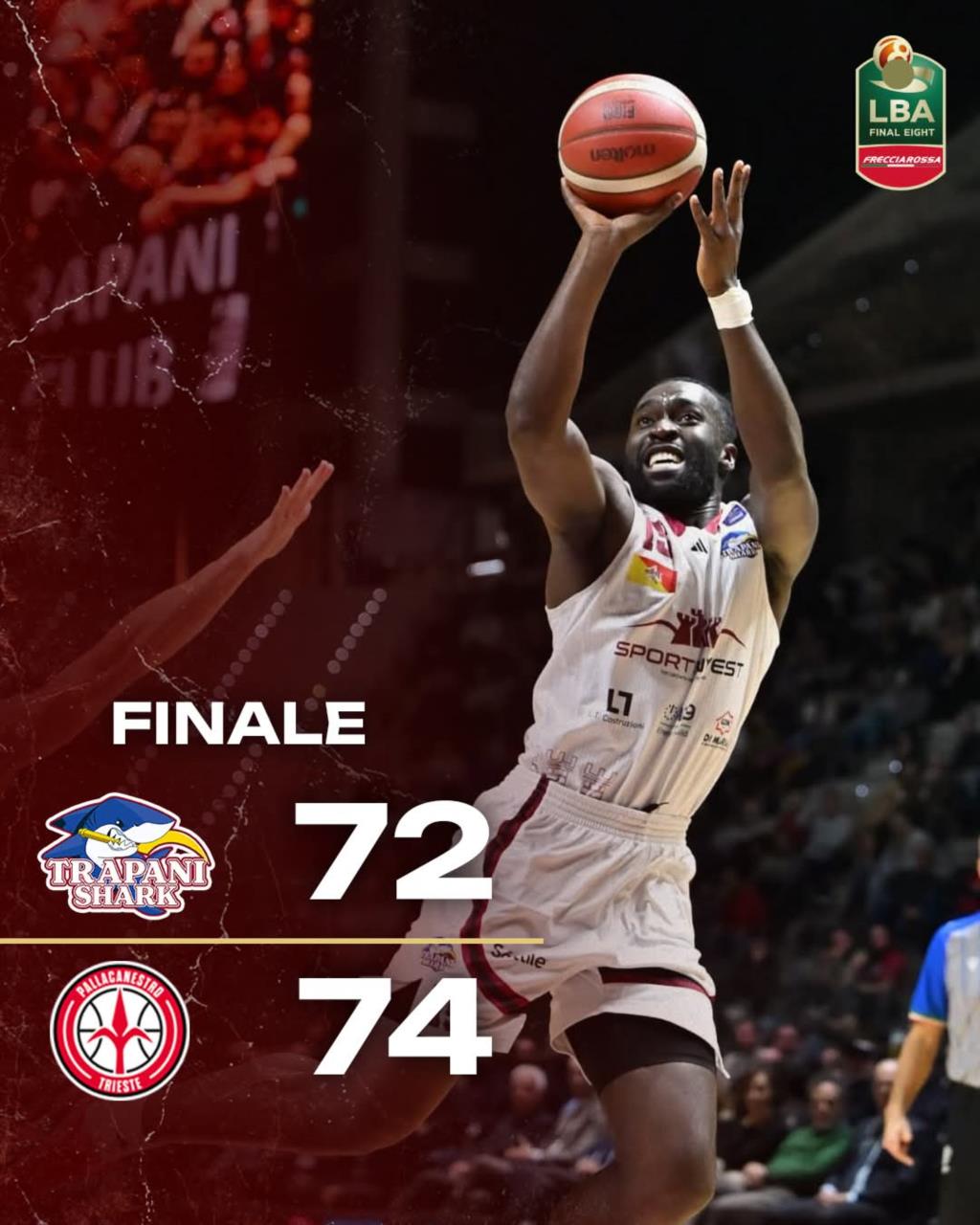 Trapani Shark: si spegne subito il sogno Coppa Italia