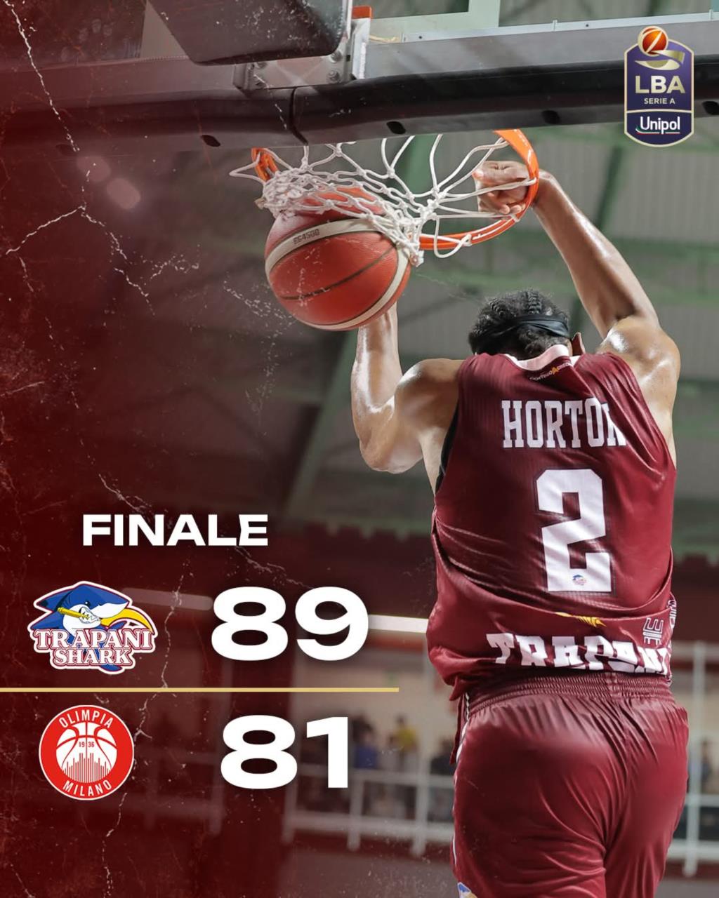 Trapani Shark scrive la Storia: battuta Milano 89-81