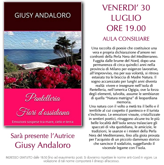 Giusy Andaloro presenta due libri dedicati a Pantelleria