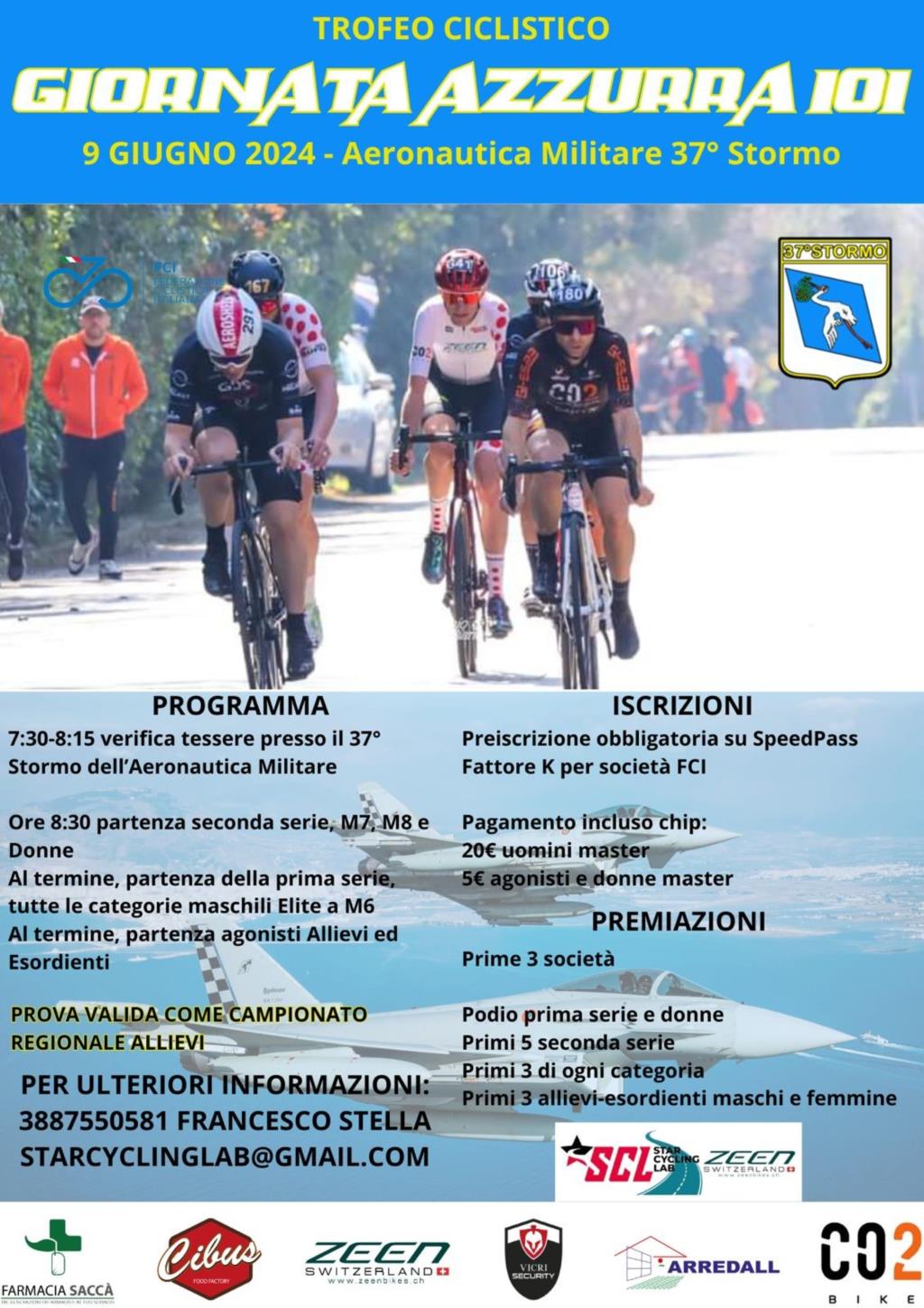 Il 37° Stormo ospiterà la gara di ciclismo 