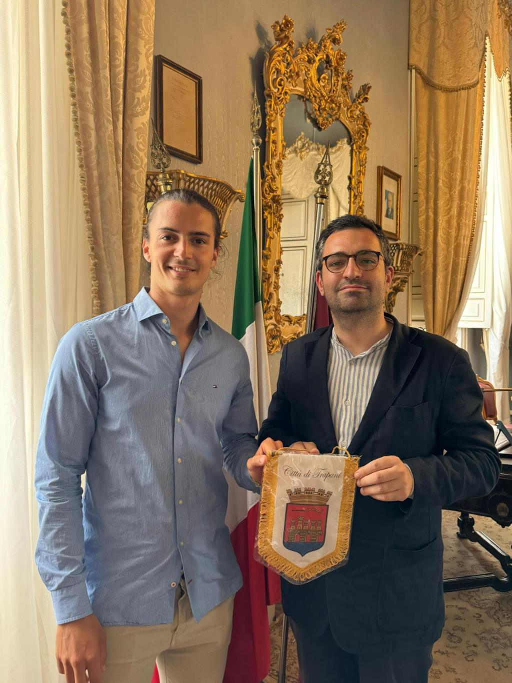 Apnea: Giacomo Sergi ricevuto al Comune di Trapani