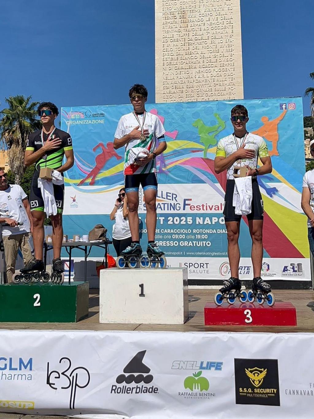 Pattinaggio, Daniele Giuffrè conquista la medaglia di bronzo a Napoli