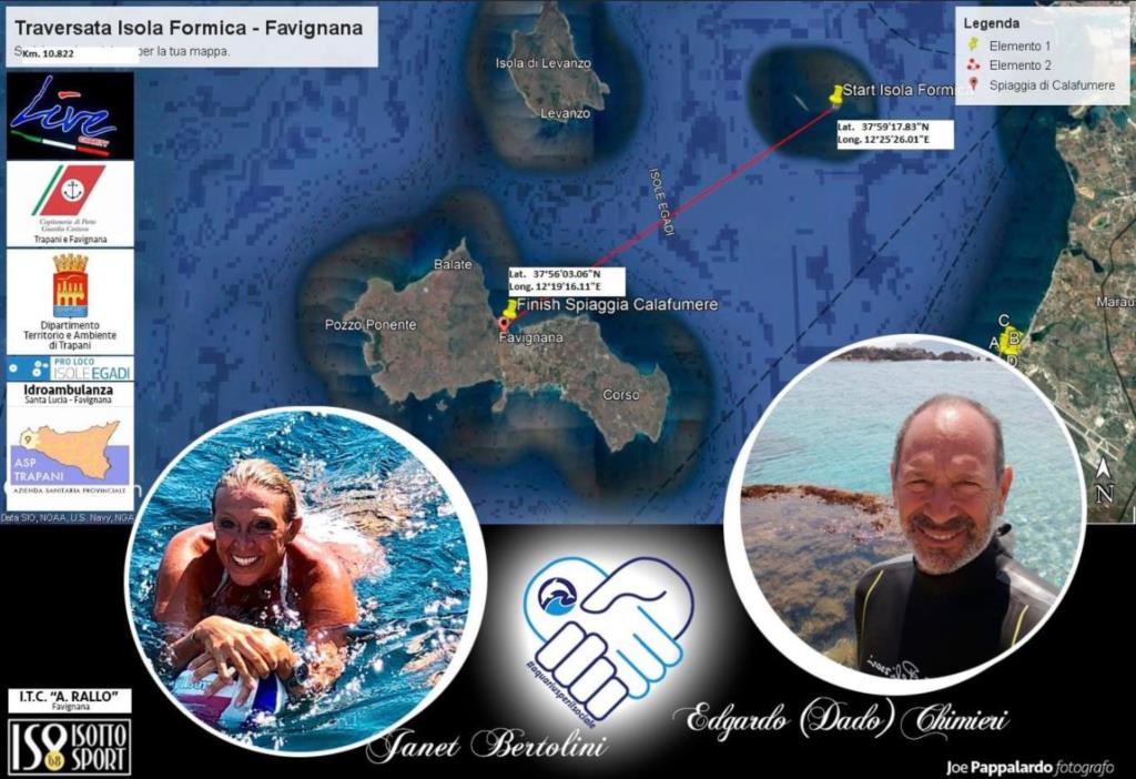 Aquarius per il Sociale: domenica la traversata a nuoto tra Formica e Favignana