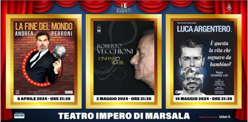 Al teatro Impero di Marsala tre spettacoli di spessore