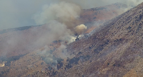 Ancora fiamme sul Monte Sparagio