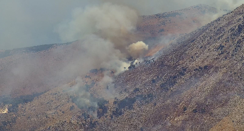 Ancora fiamme sul Monte Sparagio