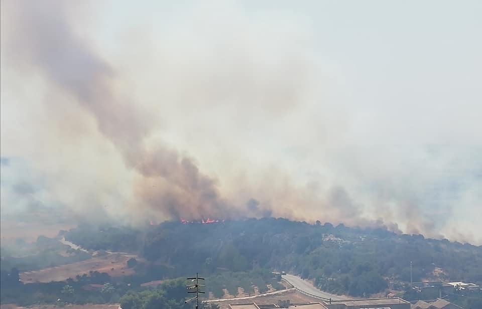 Vasto incendio in contrada Seggio a Valderice (VIDEO)