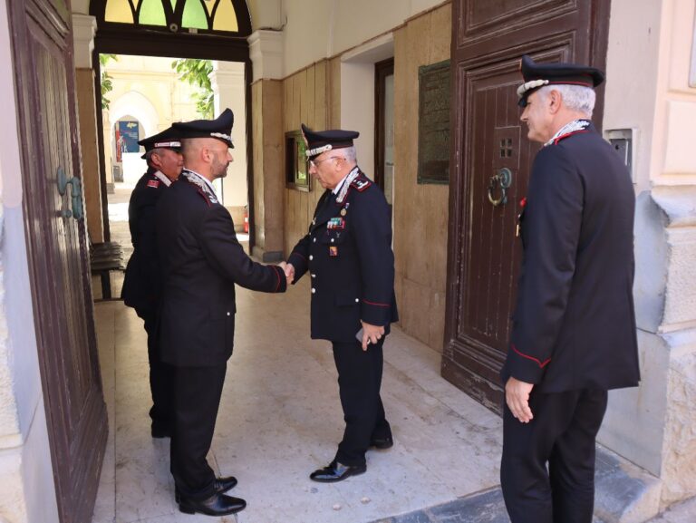 Trapani, visita di commiato del comandante della Legione carabinieri Sicilia