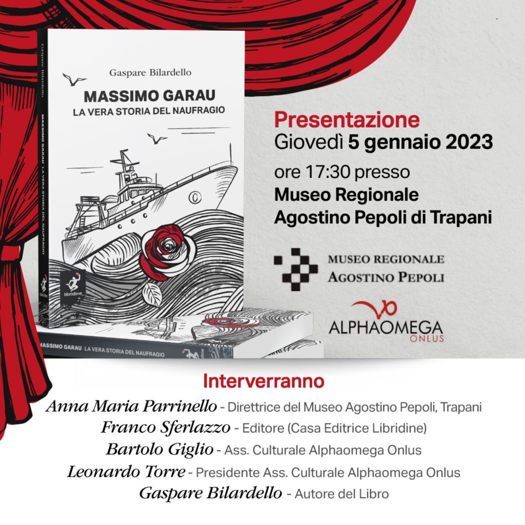 A Trapani la presentazione del libro 'Massimo Garau, la vera storia del naufragio'