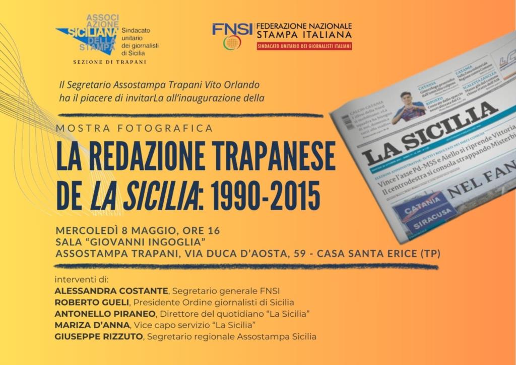 Assostampa inaugura la mostra sulla redazione trapanese de 'La Sicilia'