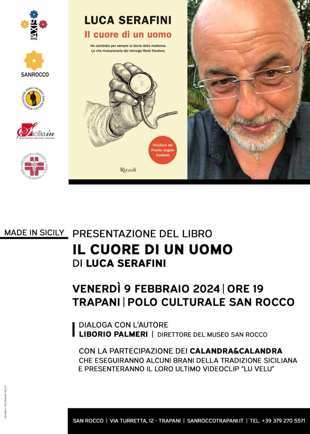 Trapani Luca Serafini presenta il suo nuovo libro 'Il cuore di un uomo'