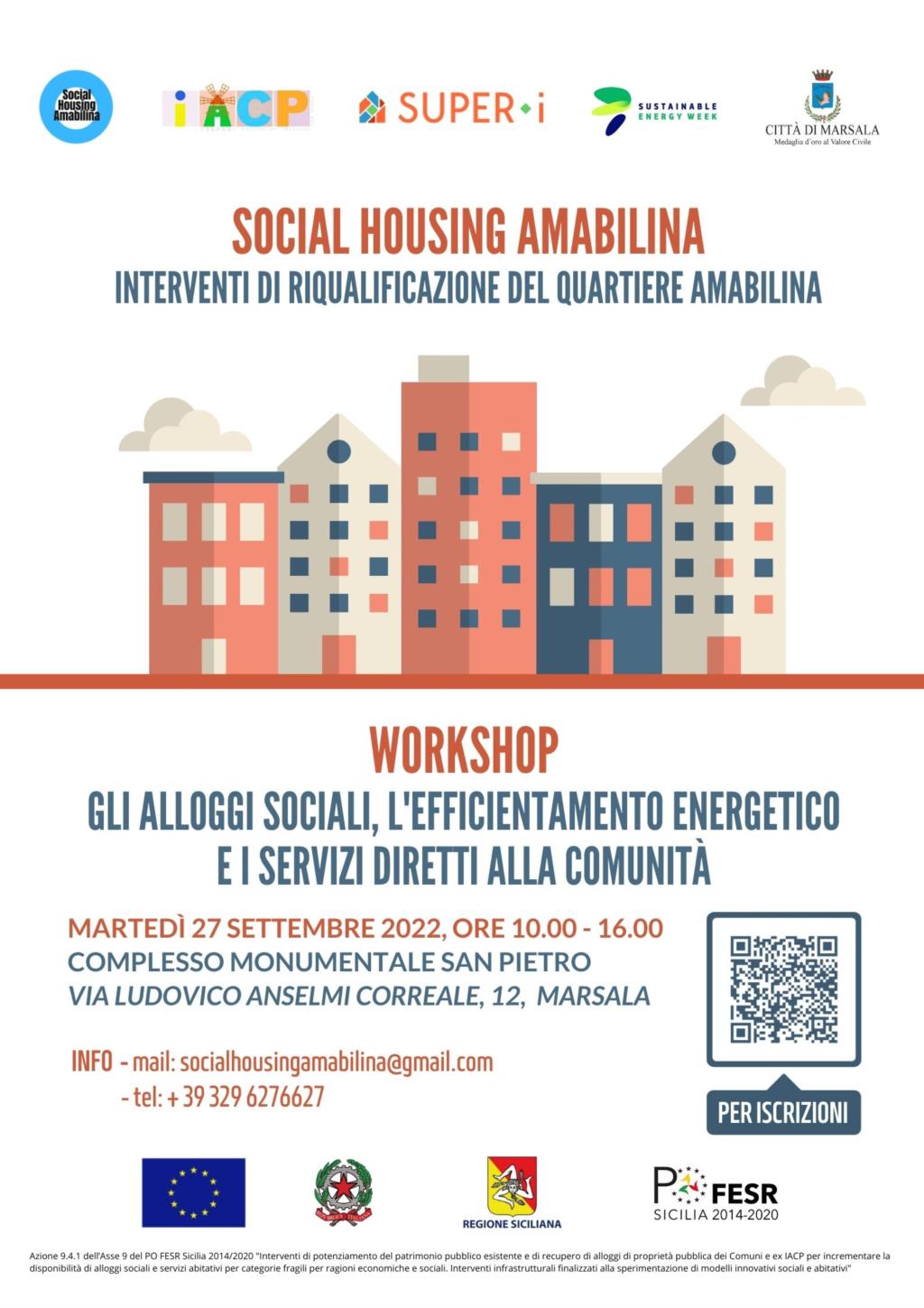 Alloggi sociali e servizi per la comunità nel quartiere Amabilina: incontro a Marsala