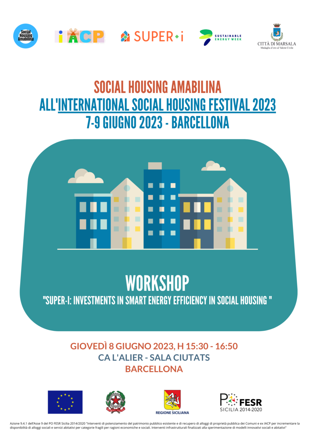 Lo Iacp di Trapani a Barcellona al Festival Internazionale dell’Edilizia Sociale