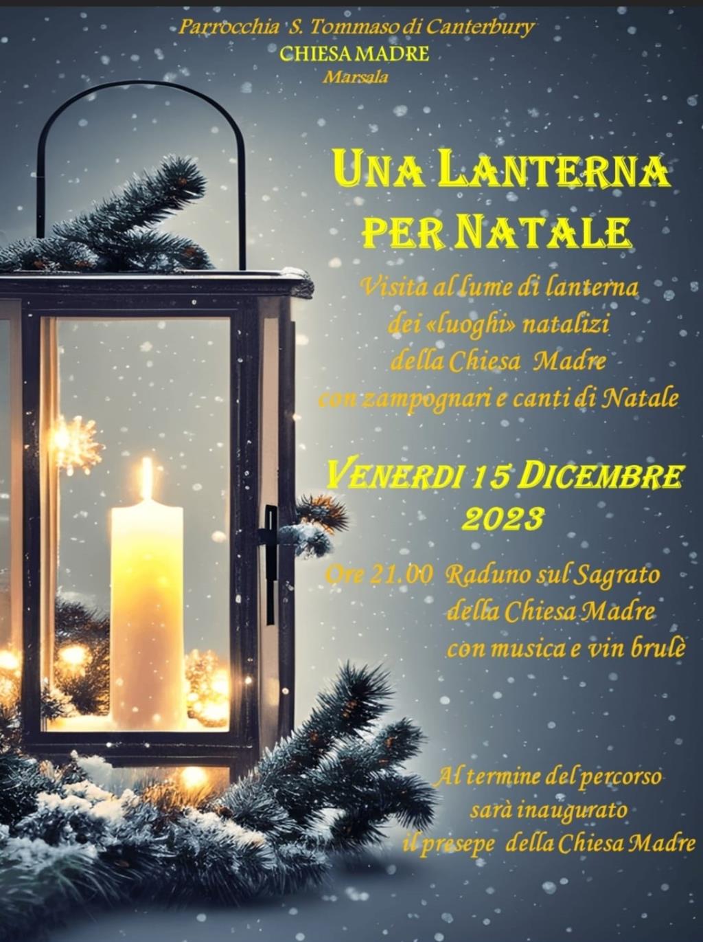 'Una lanterna per Natale' alla chiesa madre di Marsala