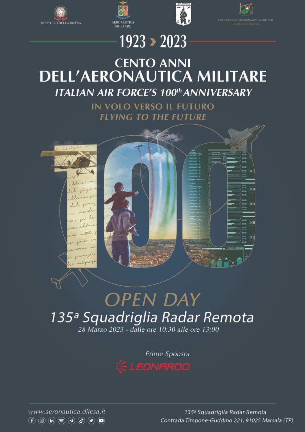 Centenario Aeronautica Militare, Open Day alla base Radar di Marsala