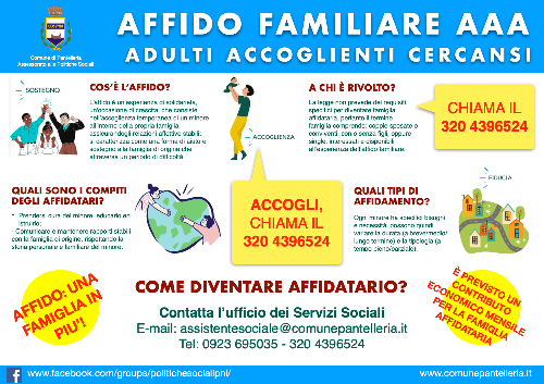 Pantelleria: prosegue la campagna per l'affido familiare