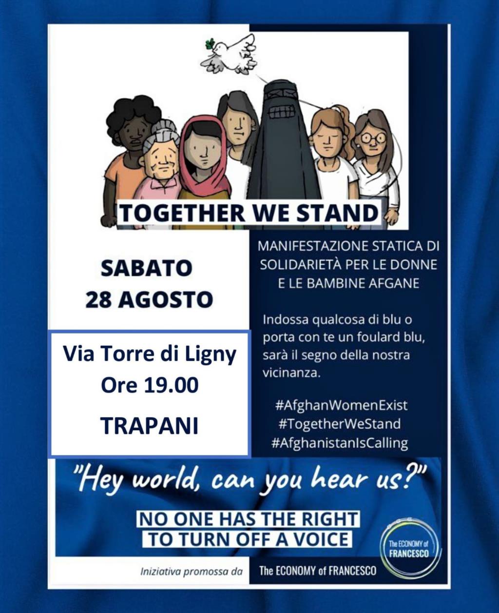 Trapani solidale con il popolo afgano