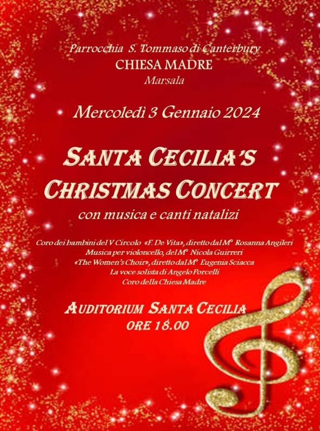 Marsala, all'ex chiesa del Purgatorio il 'Santa Cecilia's Christmas Concert'