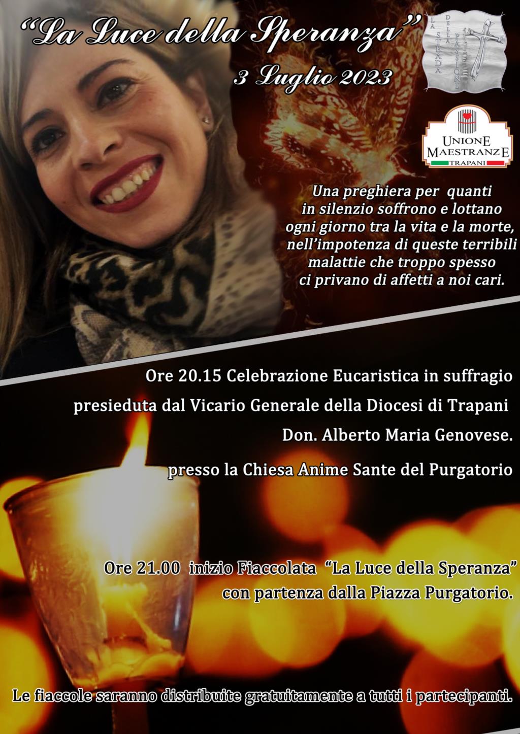 Trapani, fiaccolata in memoria di Tiziana Taormina
